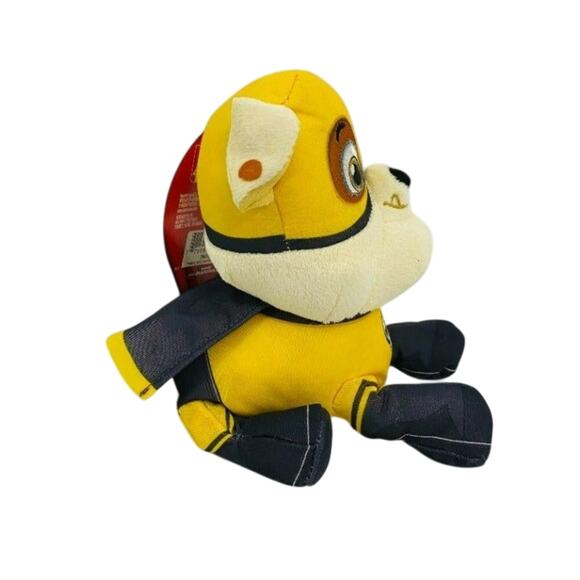 Spin Master Paw Patrol Super Pups 2015 Rubble Ruben Plush Yellow Dog - Picture 4 of 6